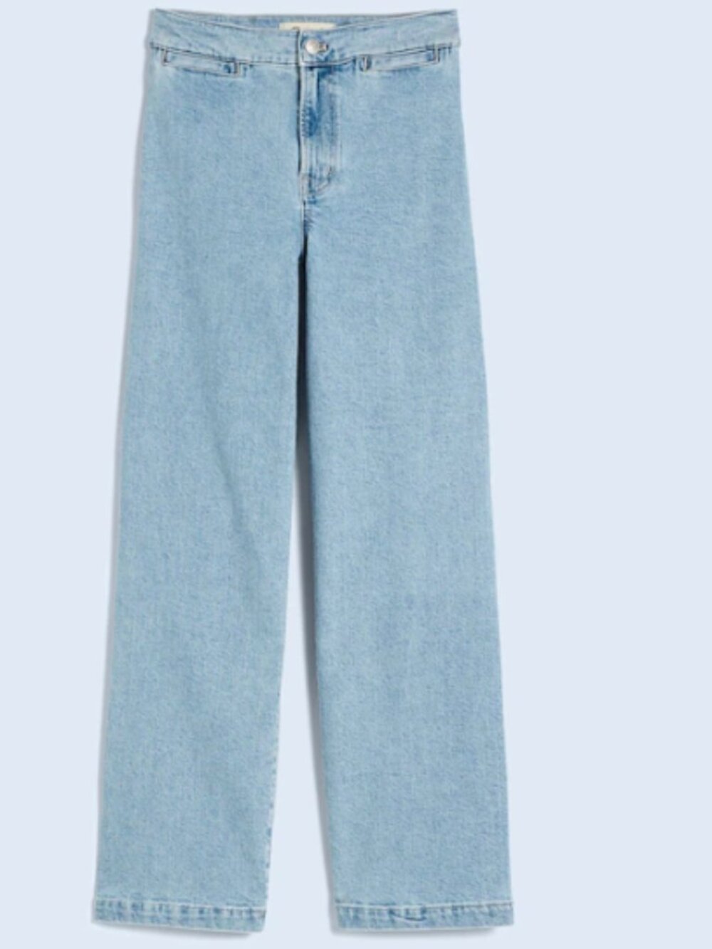 Madewell Emmett Wide Leg Light Wash Blue Jeans 27 welt pocket